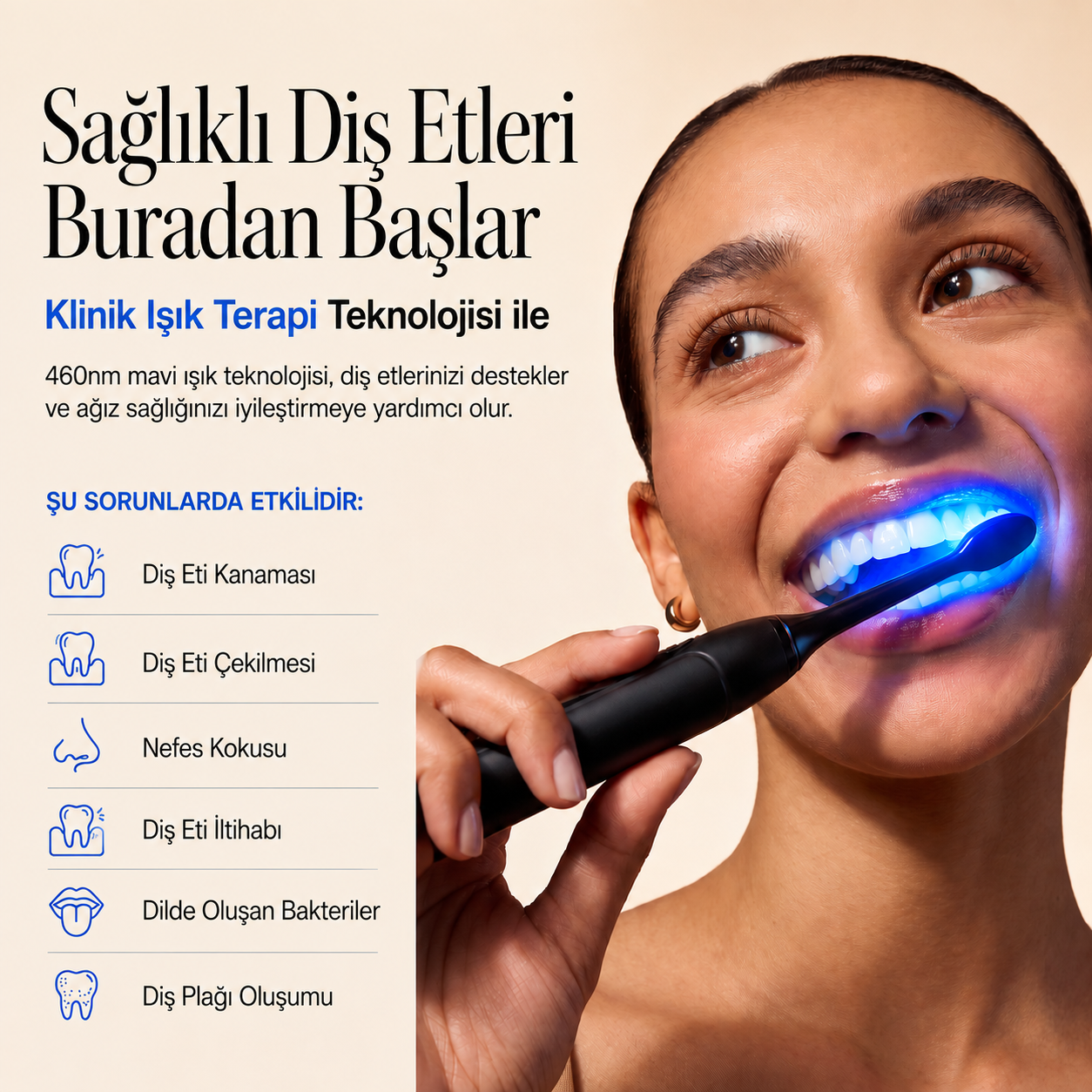 Orveksa™ Işık Teknolojili Sonic Diş Fırçası